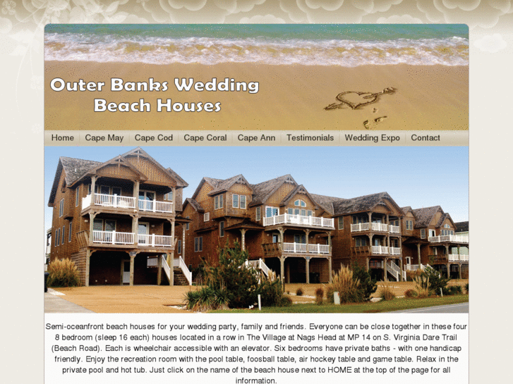 www.outerbanksweddingbeachhouses.com