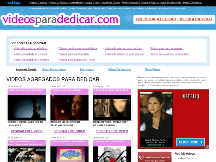 www.videosparadedicar.com