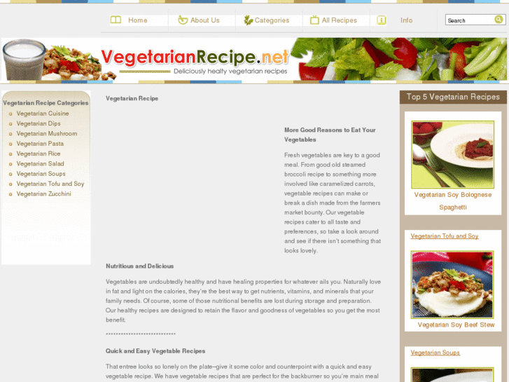 www.vegetarianrecipe.net