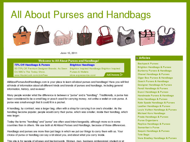 www.allaboutpursesandhandbags.com