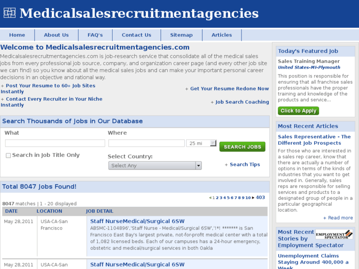 www.medicalsalesrecruitmentagencies.com