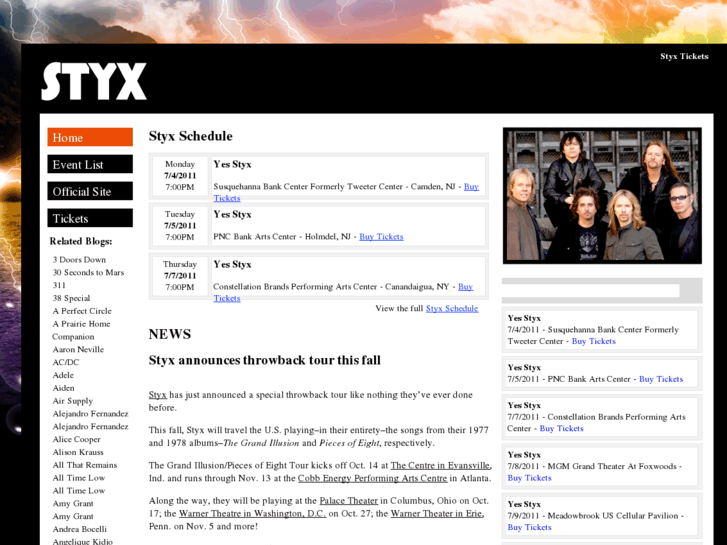 www.styxtickets.com