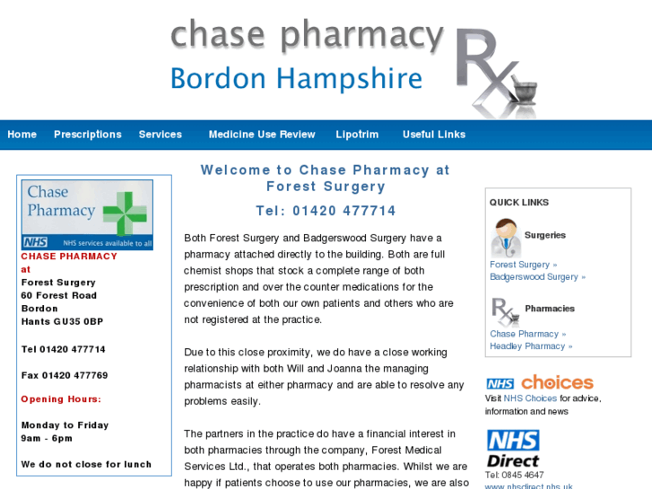 www.chasepharmacy.co.uk