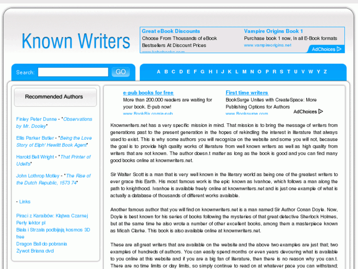 www.knownwriters.net