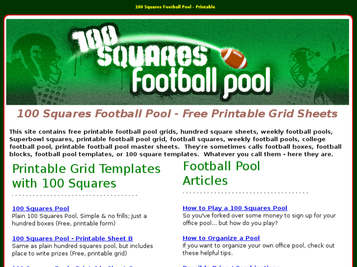 www.100squaresfootballpool.com