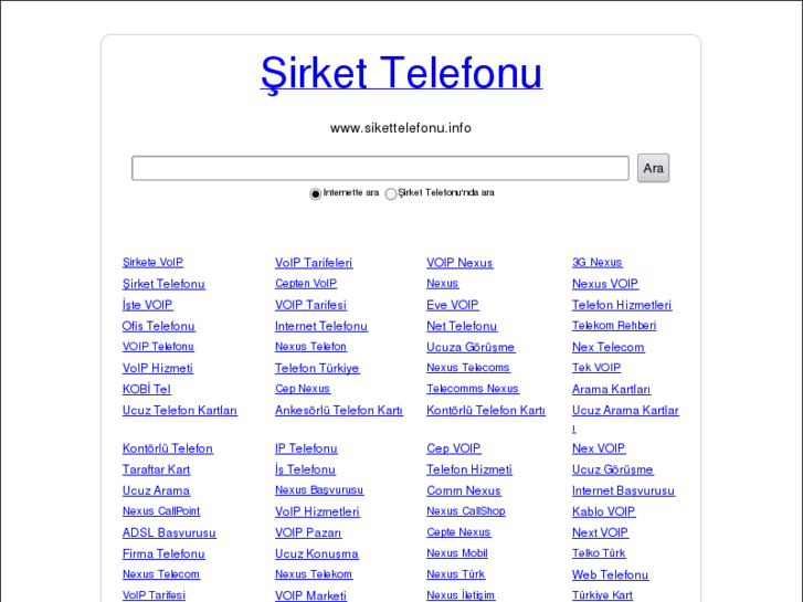 www.sirkettelefonu.info