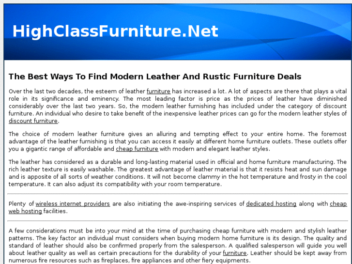 www.highclassfurniture.net