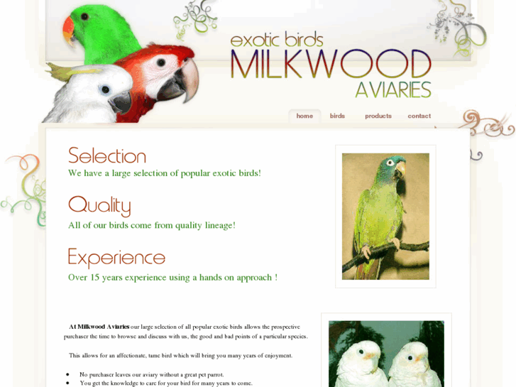 www.milkwoodaviaries.com