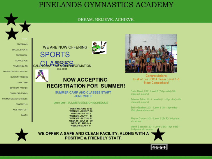 www.pinelandsgymnastics.com