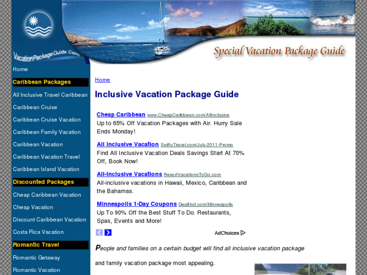 www.vacationpackageguide.com