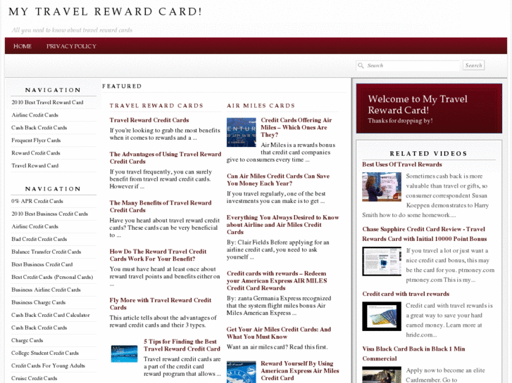 www.mytravelrewardcard.com