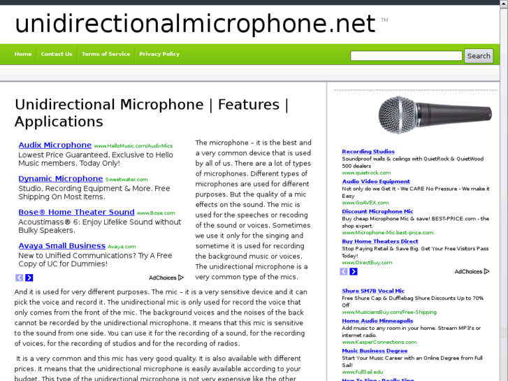 www.unidirectionalmicrophone.net