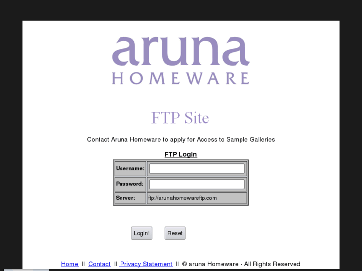 www.arunahomewareftp.com