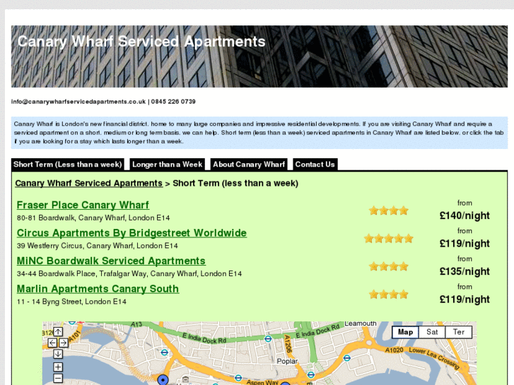 www.canarywharfservicedapartments.co.uk