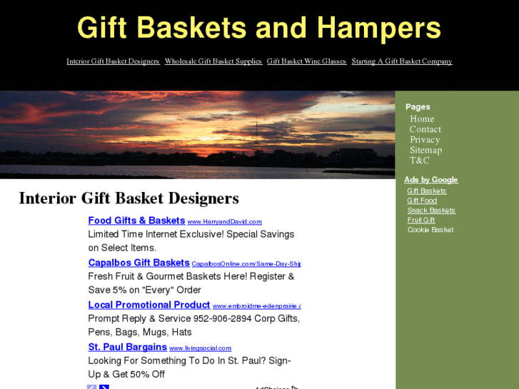 www.giftbasketsandhampers.com