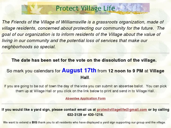 www.protectvillagelife.com