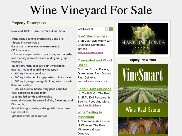 www.winevineyardforsale.com