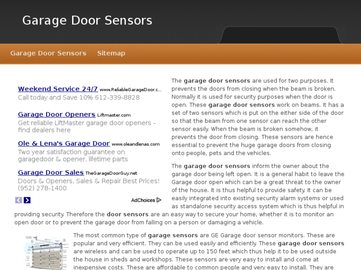 www.garagedoorsensors.info