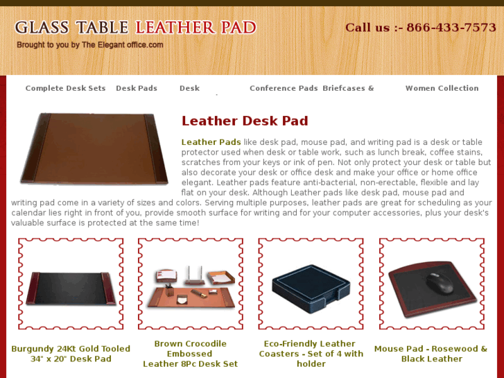 www.glasstableleatherpad.com