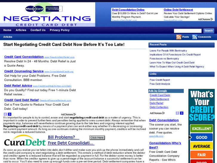 www.negotiatingcreditcarddebts.net