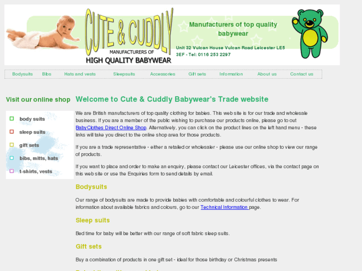 www.cuteandcuddlybabywear.co.uk