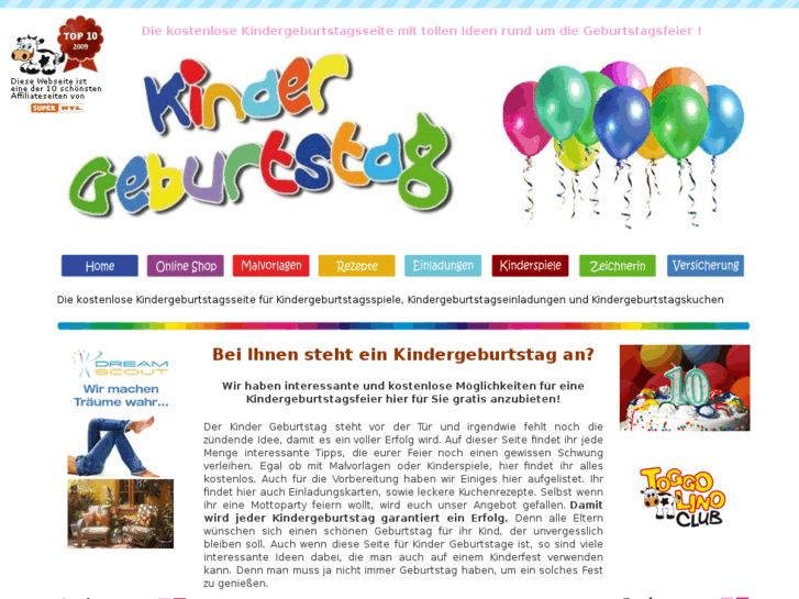 www.kindergeburtstagsseite.de