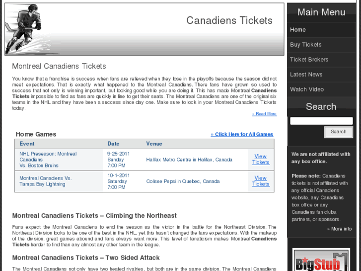 www.canadienstickets.com