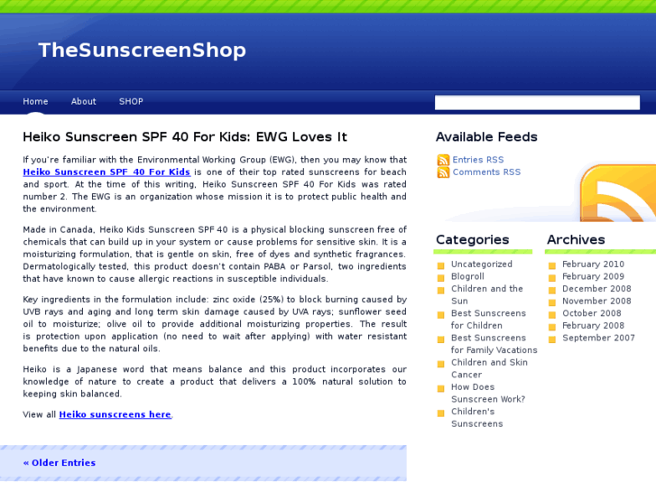 www.thesunscreenshop.com