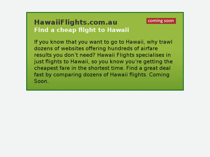 www.hawaiiflights.com.au