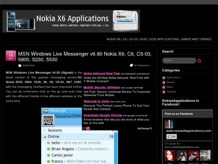 www.nokiax6applications.com