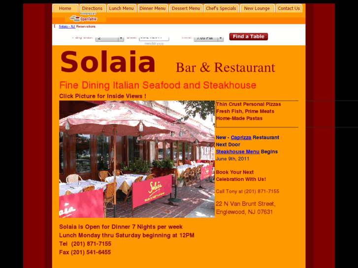 www.solaiarestaurant.com