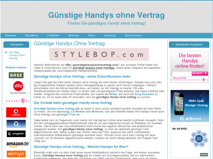 www.guenstigehandysohnevertrag.com