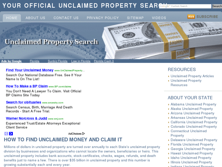 www.unclaimedpropertysearch.org