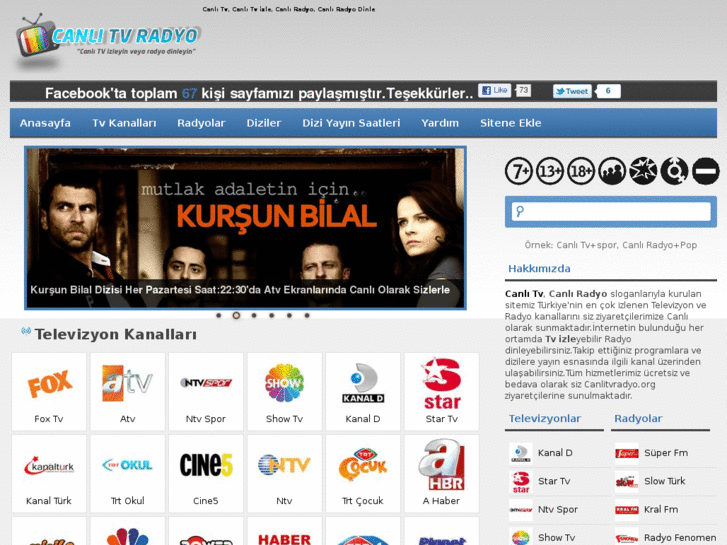 Canlitvradyo.Org: Canlı Tv, Canlı Tv izle, Canlı Radyo, Canlı Radyo Dinle, ...