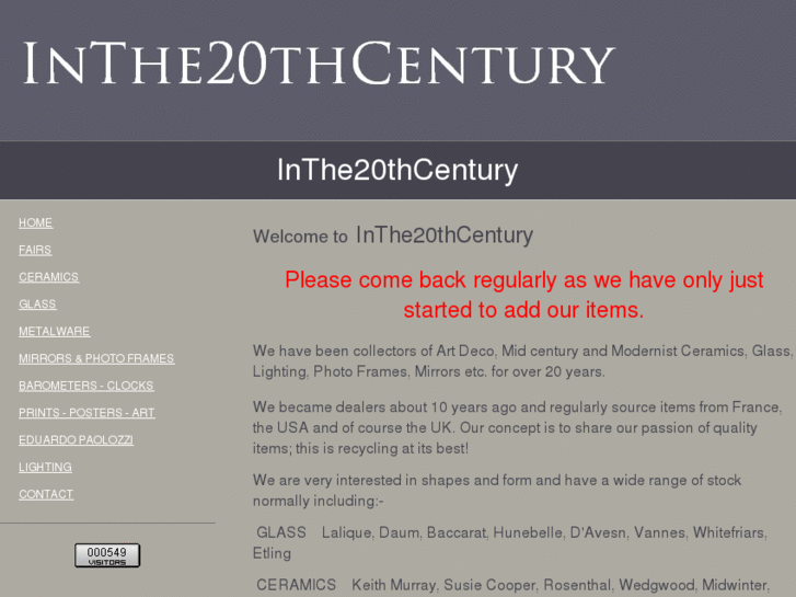 www.inthe20thcentury.com