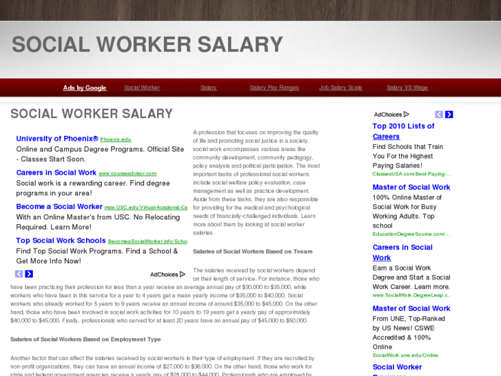 www.socialworkersalary.org