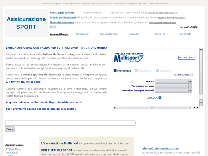www.assicurazionesport.it