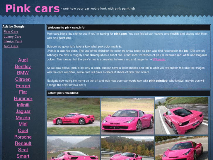 www.pink-cars.info