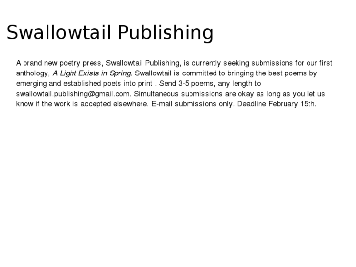 www.swallowtailpublishing.com