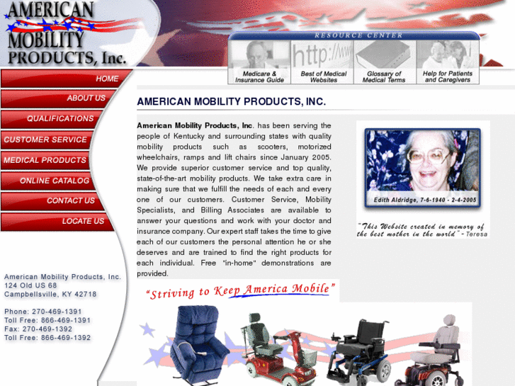 www.americanmobilityproducts.net