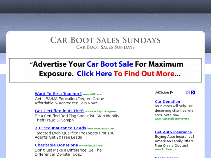 www.carbootsalessundays.com