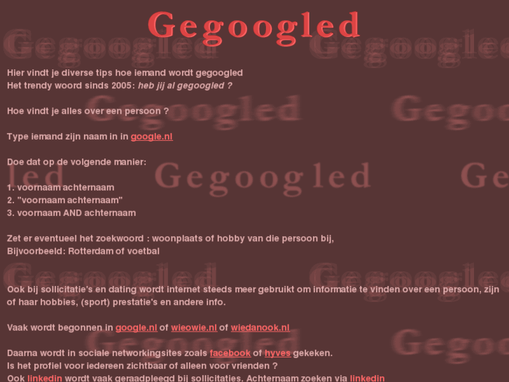 www.gegoogled.nl