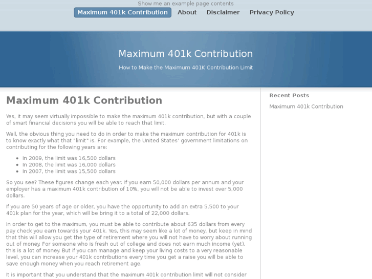 www.maximum401kcontribution.org