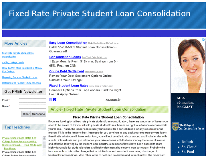 www.fixedrateprivatestudentloanconsolidation.net