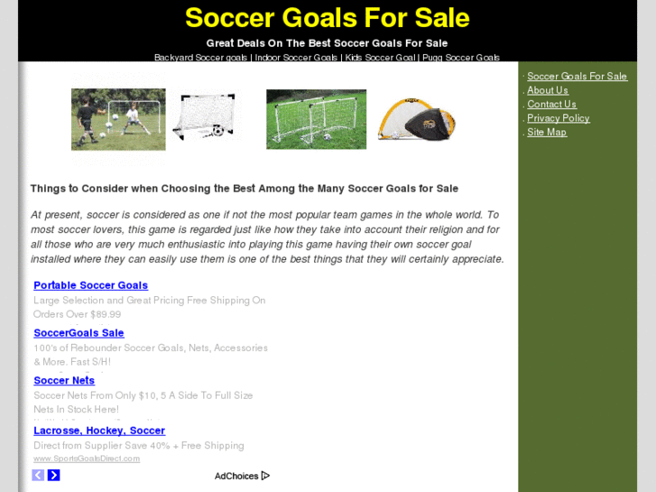 www.soccergoalsforsale.org