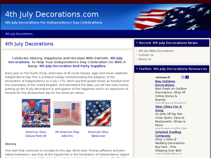 www.4thjulydecorations.com