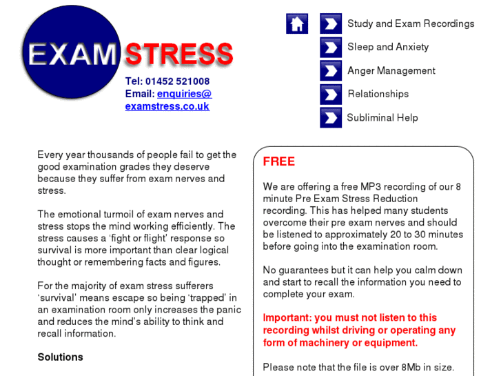 www.examstress.co.uk