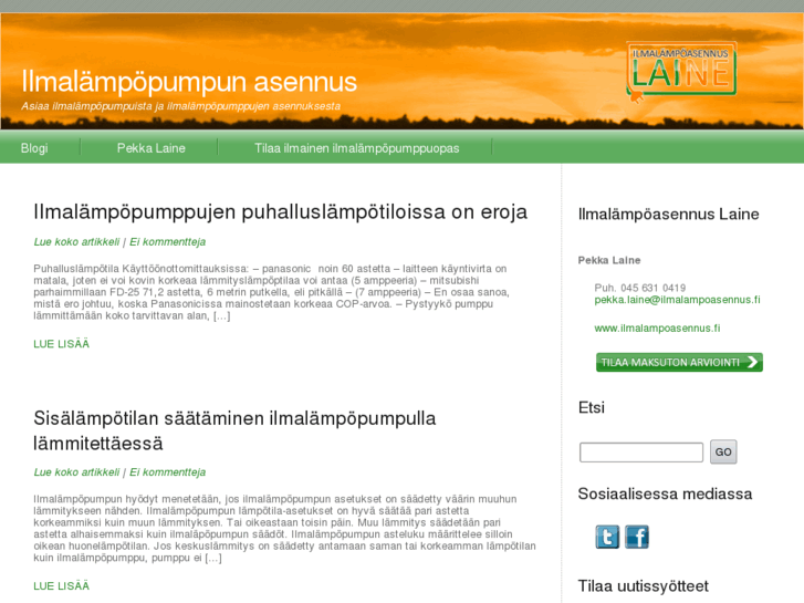 www.ilmalampopumpunasennus.com