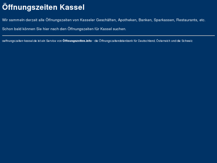 www.oeffnungszeiten-kassel.de