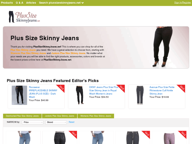 www.plussizeskinnyjeans.net